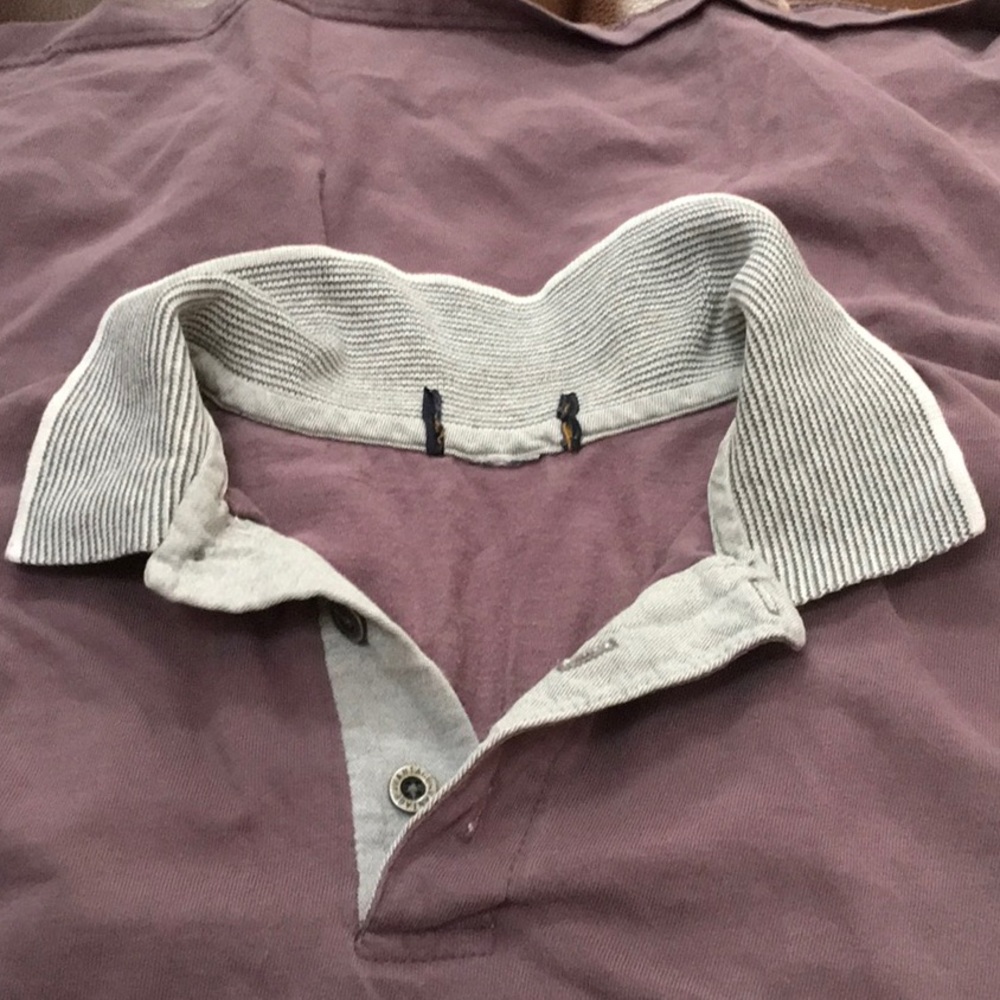 EUC, COLLARED SHORT SLEEVE BUTTONS NECK,GRAY,SIZE XL,100 percent Cotton T shirt
